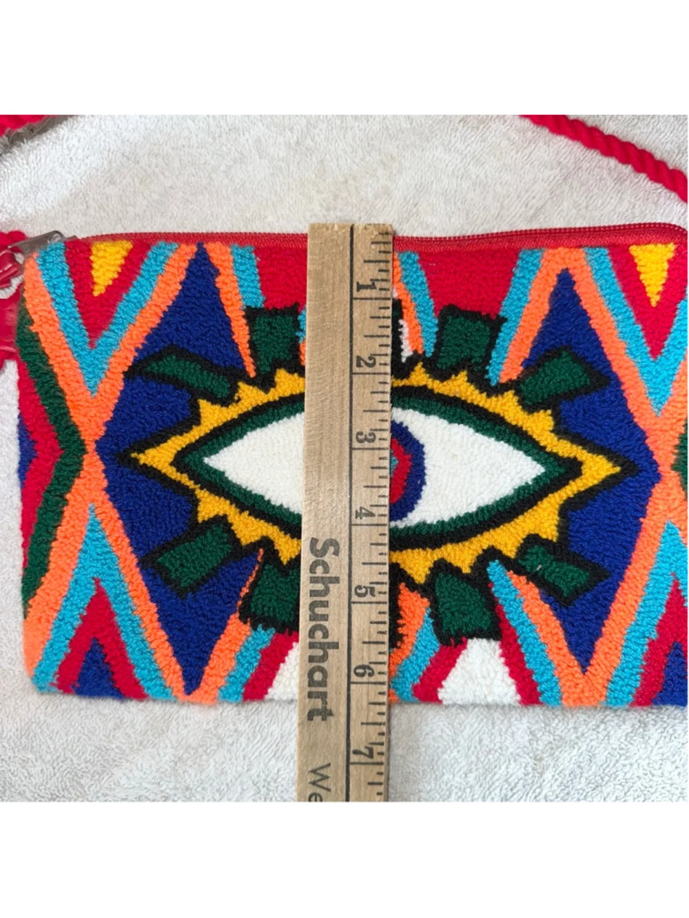 NWOT Sunburst Evil Eye Crossbody Clutch Hand Bag Crossbody Handmade in Colombia